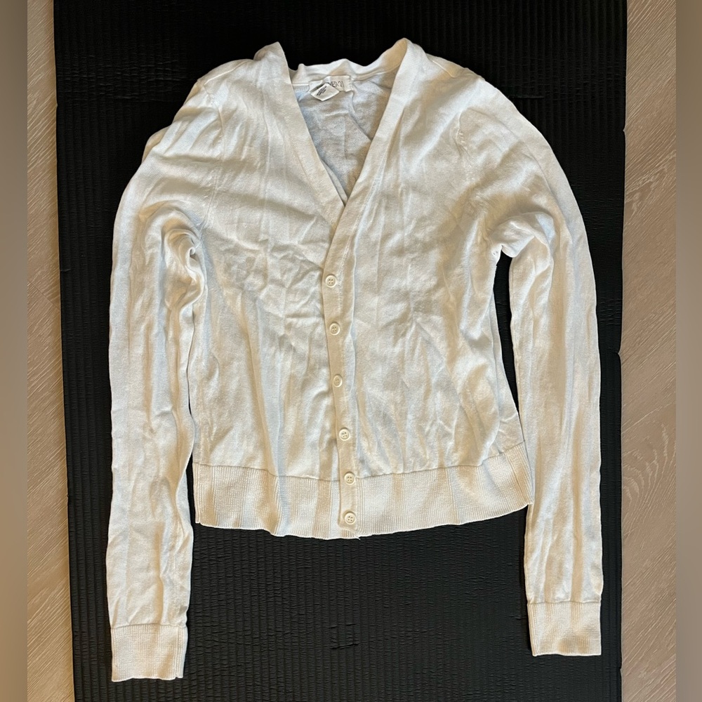Forever 21 White Cardigan Women's Size S/M